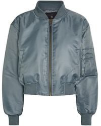 Anine Bing - Leon Padded Satin-Twill Cropped Bomber Jacket - Lyst