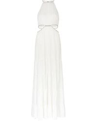 Alice + Olivia - Alice + Olivia Mytrice Cut-out Twill Maxi Dress - Lyst