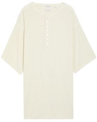 Calvin Klein - Round-Neck Ribbed-Knit Silk Top - Lyst