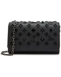 Christian Louboutin - Paloma Stud-Embellished Leather Clutch - Lyst