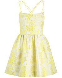 Alice + Olivia - Nat Floral Brocade Mini Dress - Lyst