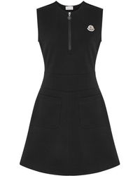 Moncler - Logo Jersey Mini Dress - Lyst