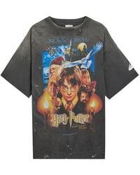 SAINT Mxxxxxx - Harry Potter Printed Distressed Cotton T-Shirt - Lyst