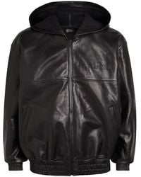 Amiri - Logo-Appliquéd Hooded Leather Jacket - Lyst