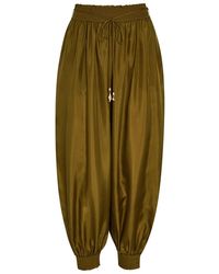 Zimmermann - Mohon Cuffed Silk Trousers - Lyst