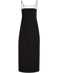Calvin Klein - Artemis Open-Back Cotton Midi Dress - Lyst