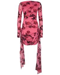 Blumarine - Floral-print Stretch-jersey Mini Dress - Lyst