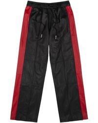 NAHMIAS - Striped Leather Trousers - Lyst