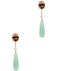 BY PARIAH Rainfall Large 14kt Gold Drop Earrings - White