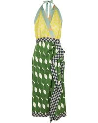 Dries Van Noten - Dole Printed Silk-Blend Midi Dress - Lyst
