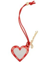 【関税込み】Bou Heart Keyring - Ganni - Leather - Red Ganni Bag accessories for Women | Online Sale up to 45% off