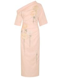 BERNADETTE - Bowery Floral-Embroidered Cotton-Blend Midi Dress - Lyst