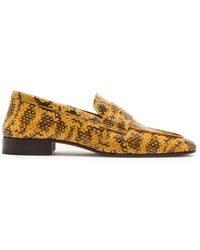 Dries Van Noten - Snake-Effect Leather Sneakers - Lyst