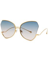For Art's Sake - Watercolour 18kt Gold-plated Oversized Sunglasses - Lyst
