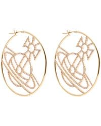 Vivienne Westwood - Eloisa Orb-Embellished Hoop Earrings - Lyst