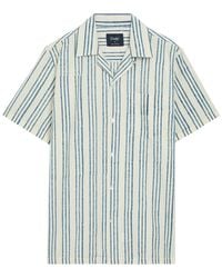 Drake's - Striped Cotton Shirt - Lyst