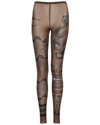 Jean Paul Gaultier - X Knwls Printed Stretch-jersey leggings - Lyst