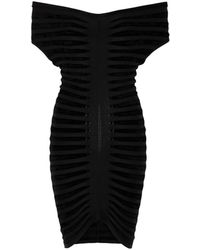 Alaïa - Off-the-shoulder Ribbed Mini Dress - Lyst