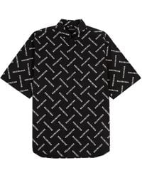Balenciaga - Logo-Print Cotton Poplin Shirt - Lyst