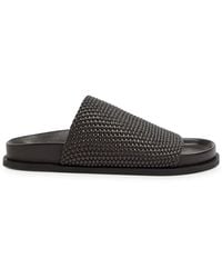 A.Emery - Luca Woven Leather Sliders - Lyst