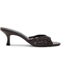STAUD - Brigitte Hand-Knotted Leather Mules - Lyst