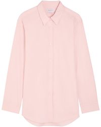 Gabriela Hearst - Reyes Logo-Embroidered Cotton-Poplin Shirt - Lyst