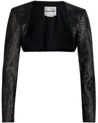 Roland Mouret - Crystal-Embellished Crepe Cropped Jacket - Lyst