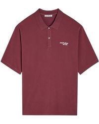Acne Studios - Logo-Embroidered Cotton Polo Shirt - Lyst