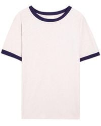 A.P.C. - Jules Logo Cotton And Linen-Blend T-Shirt - Lyst