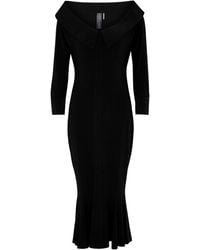 Norma Kamali - Off-the-shoulder Jersey Midi Dress - Lyst