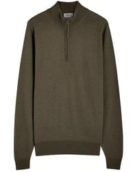 John Smedley - Tapton Quarter-Zip Wool Jumper - Lyst