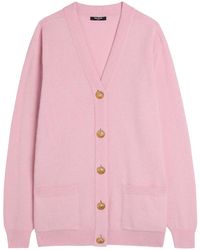 Balmain - Wool And Cashmere-Blend Cardigan - Lyst