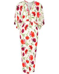 Diane von Furstenberg - Valerie Floral-Print Jersey Midi Dress - Lyst