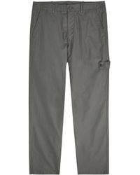 Stone Island - Ghost Straight-Leg Cotton-Poplin Cargo Trousers - Lyst