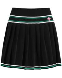 Casablanca - Pleated Stretch-Knit Mini Skirt - Lyst