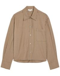 Vince - Checked Cotton-Blend Shirt - Lyst