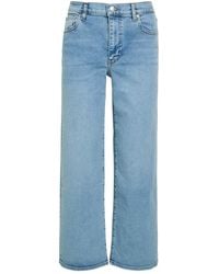 FRAME - The Mellow Wide-Leg Cropped Jeans - Lyst
