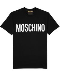 Moschino - Logo-Print Cotton T-Shirt - Lyst