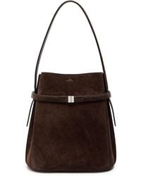 TOTEME - Belted Suede Bucket Bag - Lyst