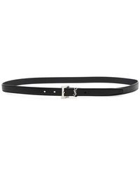Saint Laurent - Cassandra Grained Leather Belt - Lyst