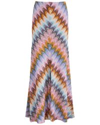 Missoni - Zigzag Metallic Fine-Knit Maxi Skirt - Lyst