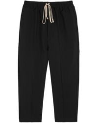 Rick Owens - Cropped Tapered-Leg Wool Trousers - Lyst