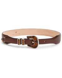 Silver Ostrich - Crazy Leather Belt - Lyst