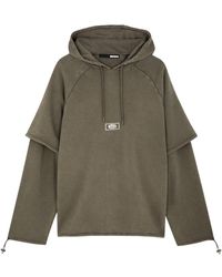 ROTATE SUNDAY - Enzyme Layered Hooded Cotton Sweatshirt - Lyst