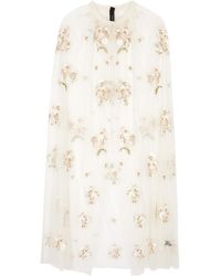 Needle & Thread - Posy Floral-Embroidered Tulle Cape - Lyst