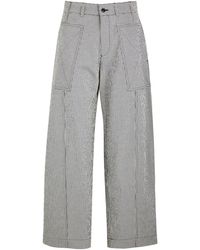 YMC - Peggy Checked Cotton-Blend Trousers - Lyst