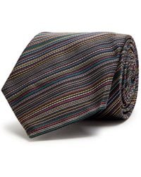 Paul Smith - Signature Stripe Embroidered Tie - Lyst