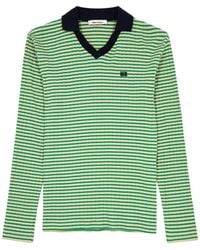 Wales Bonner - Sonic Striped Stretch-Cotton Polo Shirt - Lyst