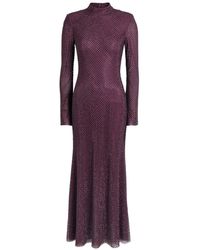 Self-Portrait - Crystal-Embellished Mesh Gown - Lyst