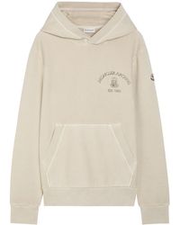 Moncler - Logo Hooded Cotton Sweatshirt - Lyst